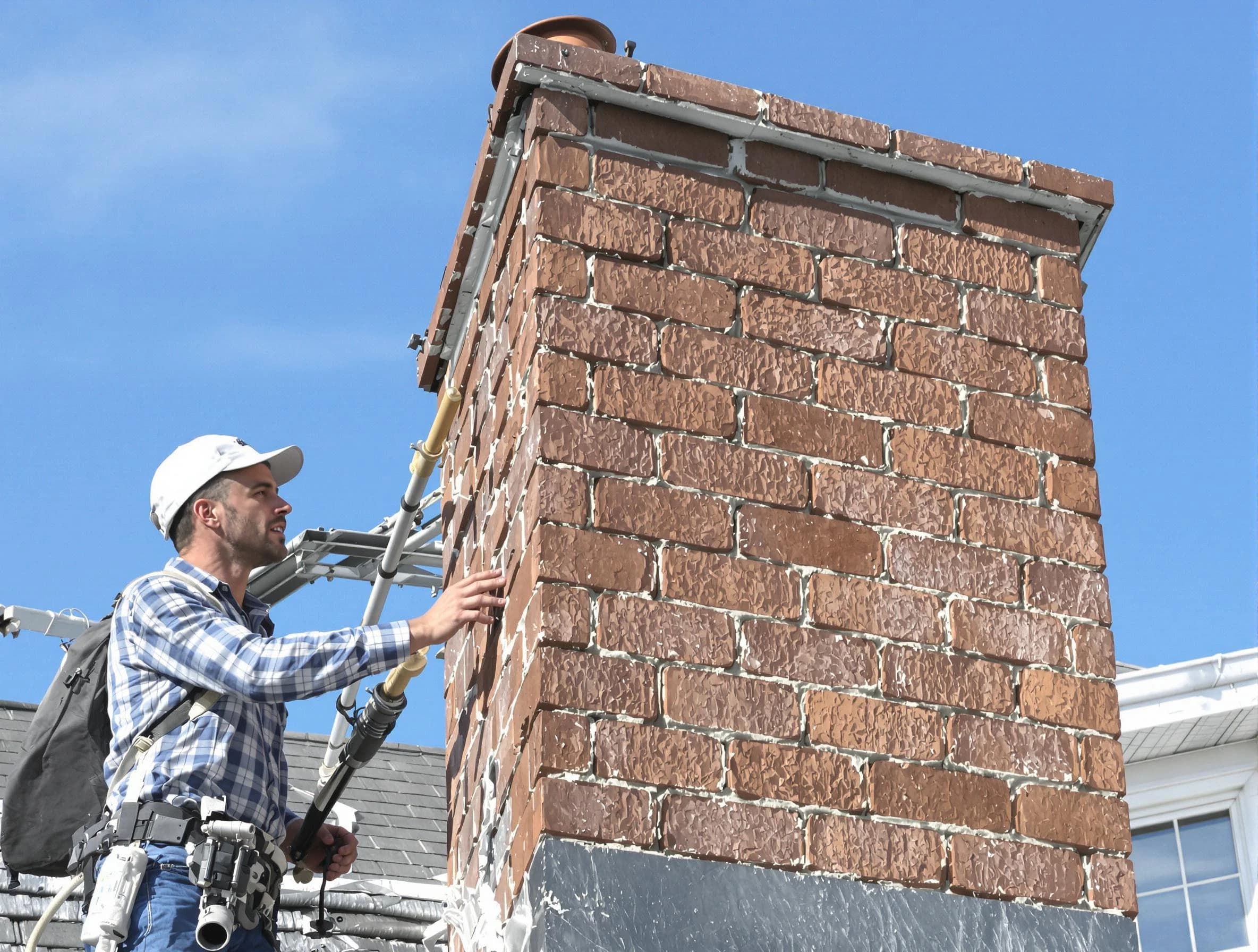 Brickwork for a chimney rebuild by Holly Springs Chimney Sweep in Holly Springs, GA