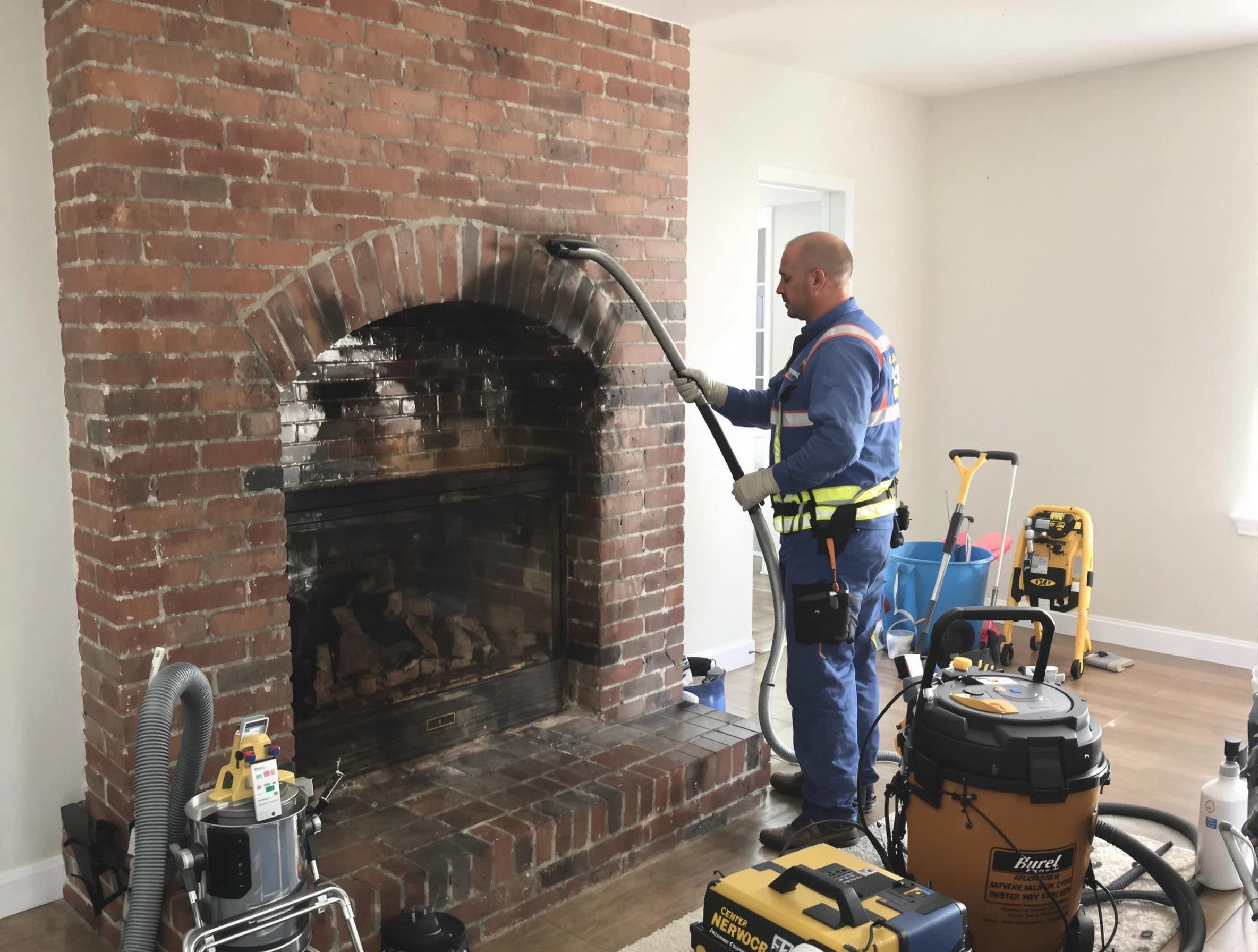 Holly Springs Chimney Sweep expert performing detailed chimney sweep in Holly Springs, GA
