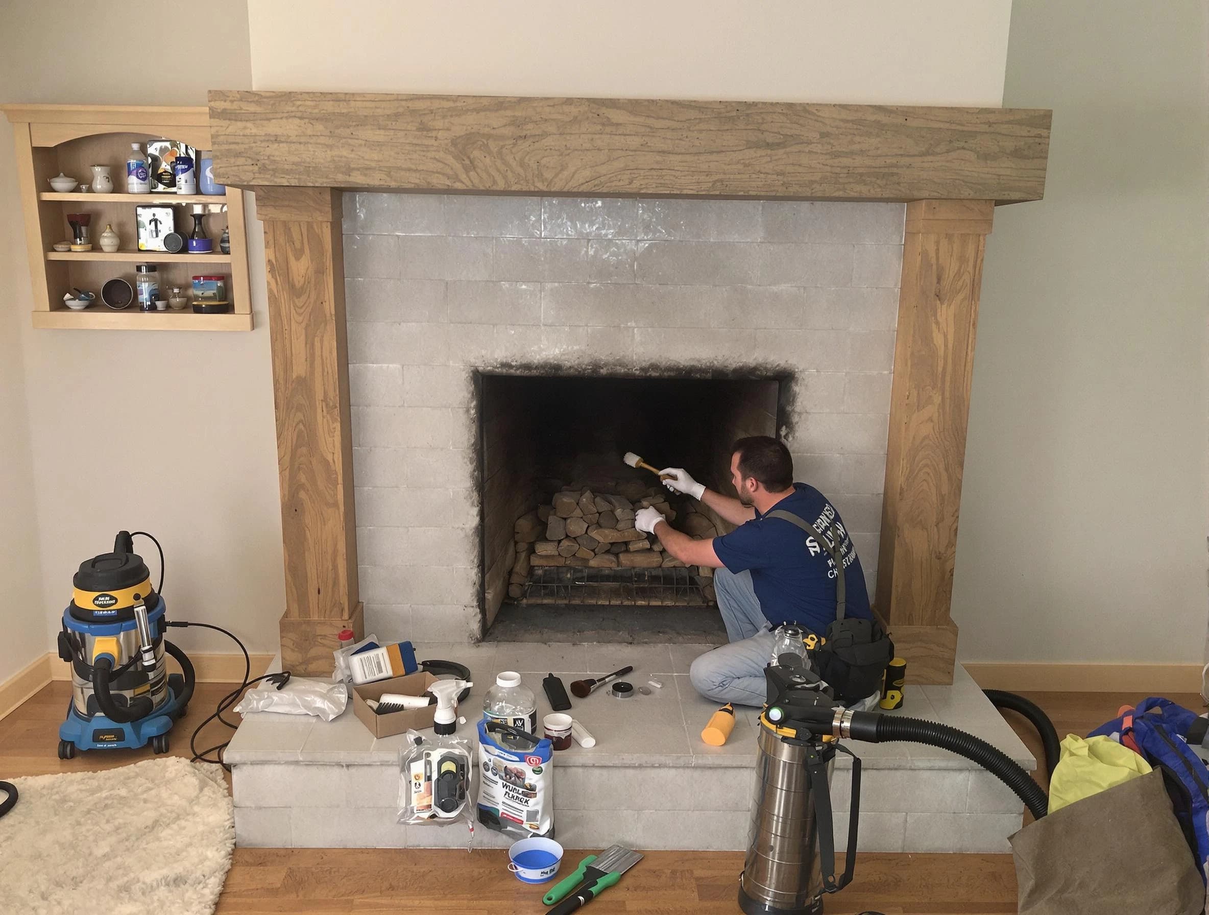Detailed creosote removal process by Holly Springs Chimney Sweep in Holly Springs, GA
