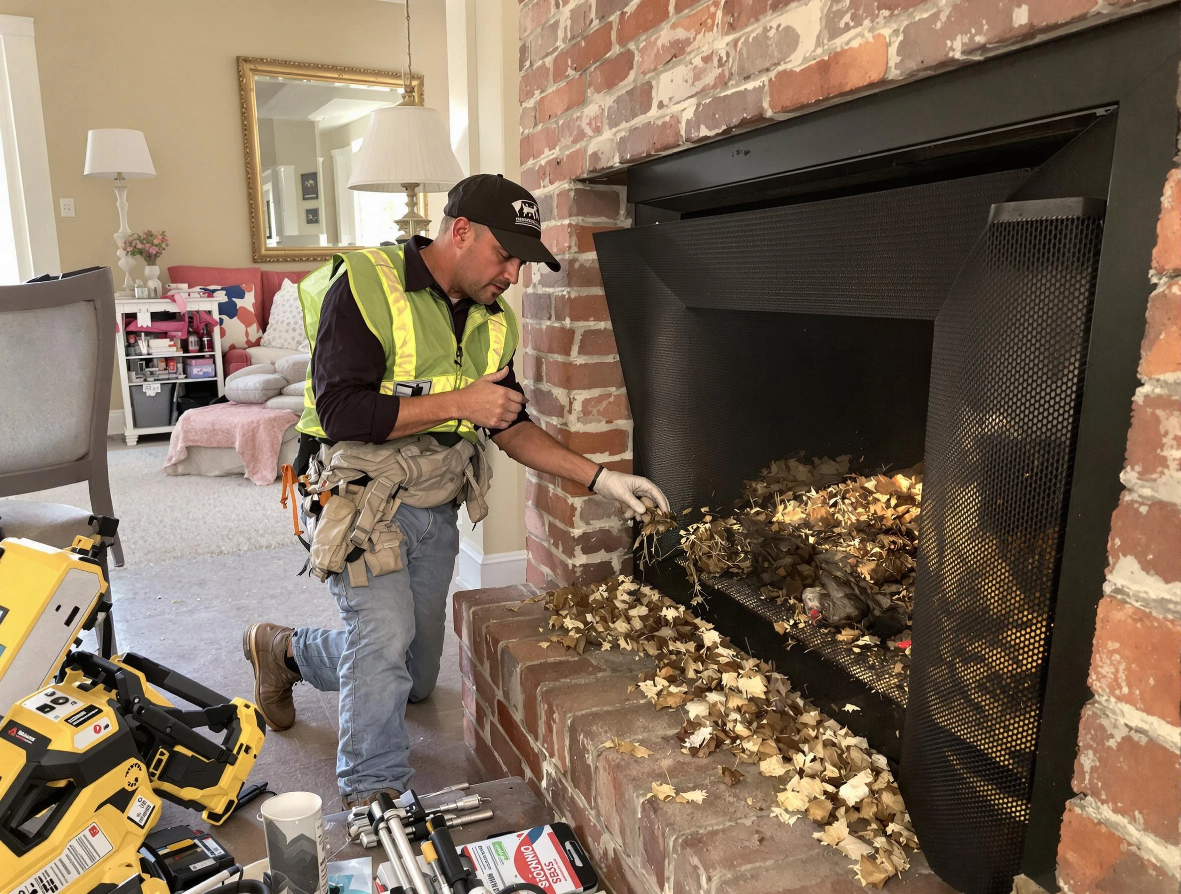 Safe screening installation by Holly Springs Chimney Sweep in Holly Springs, GA