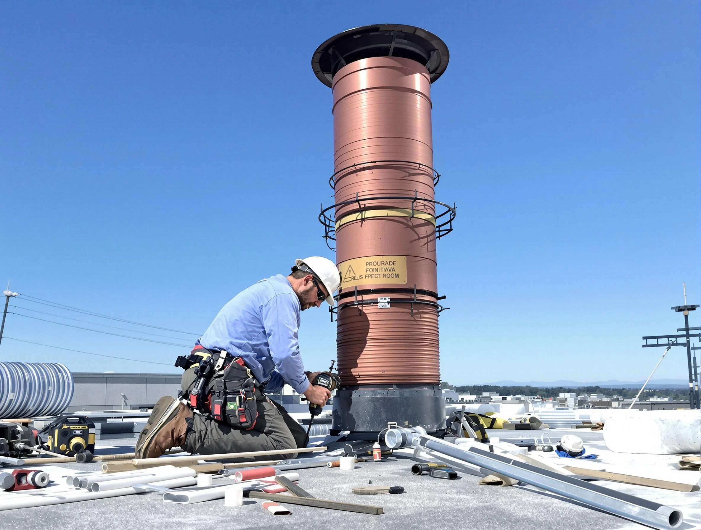 Installed chimney liner by Holly Springs Chimney Sweep in Holly Springs, GA