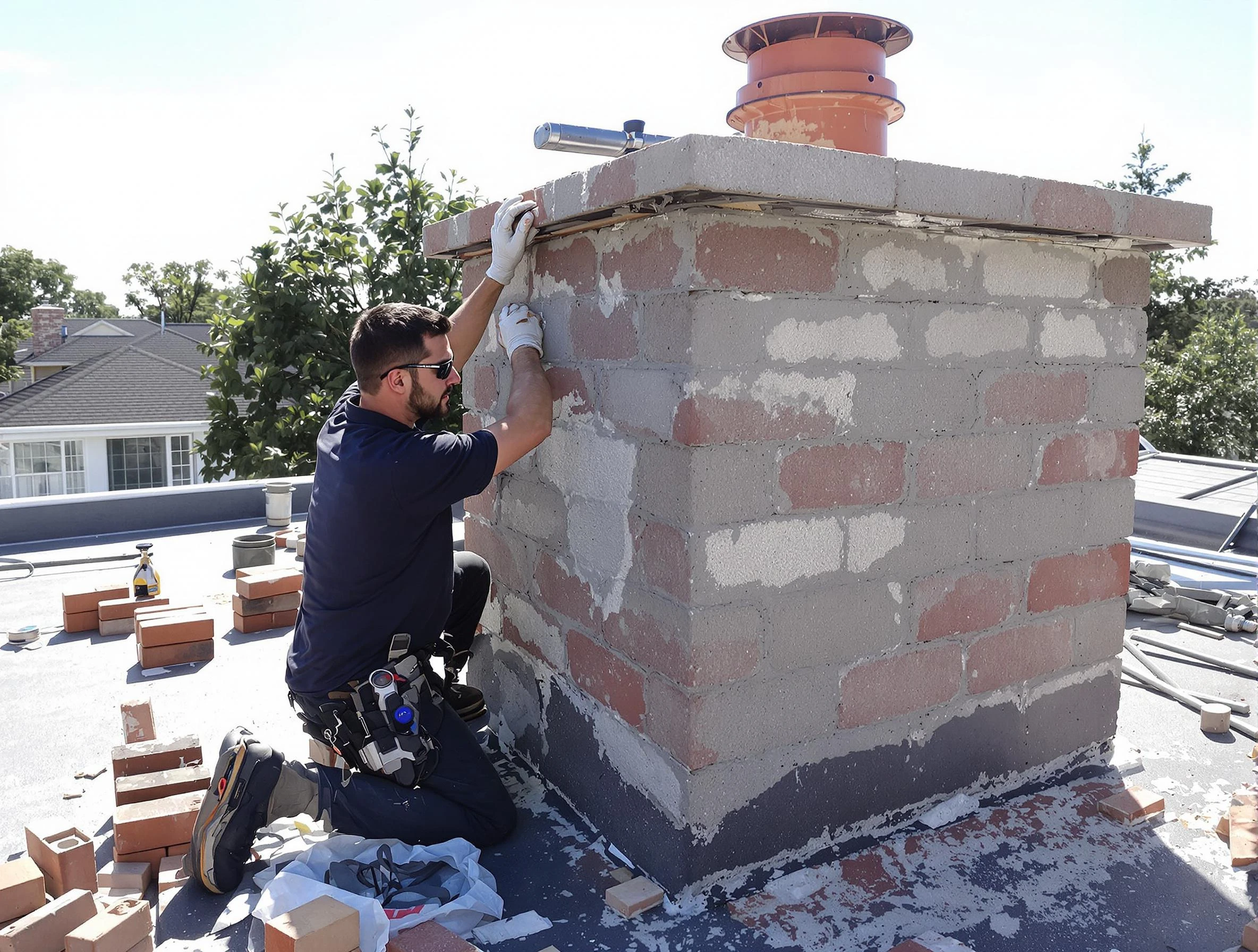 Advanced chimney repair process by Holly Springs Chimney Sweep in Holly Springs, GA