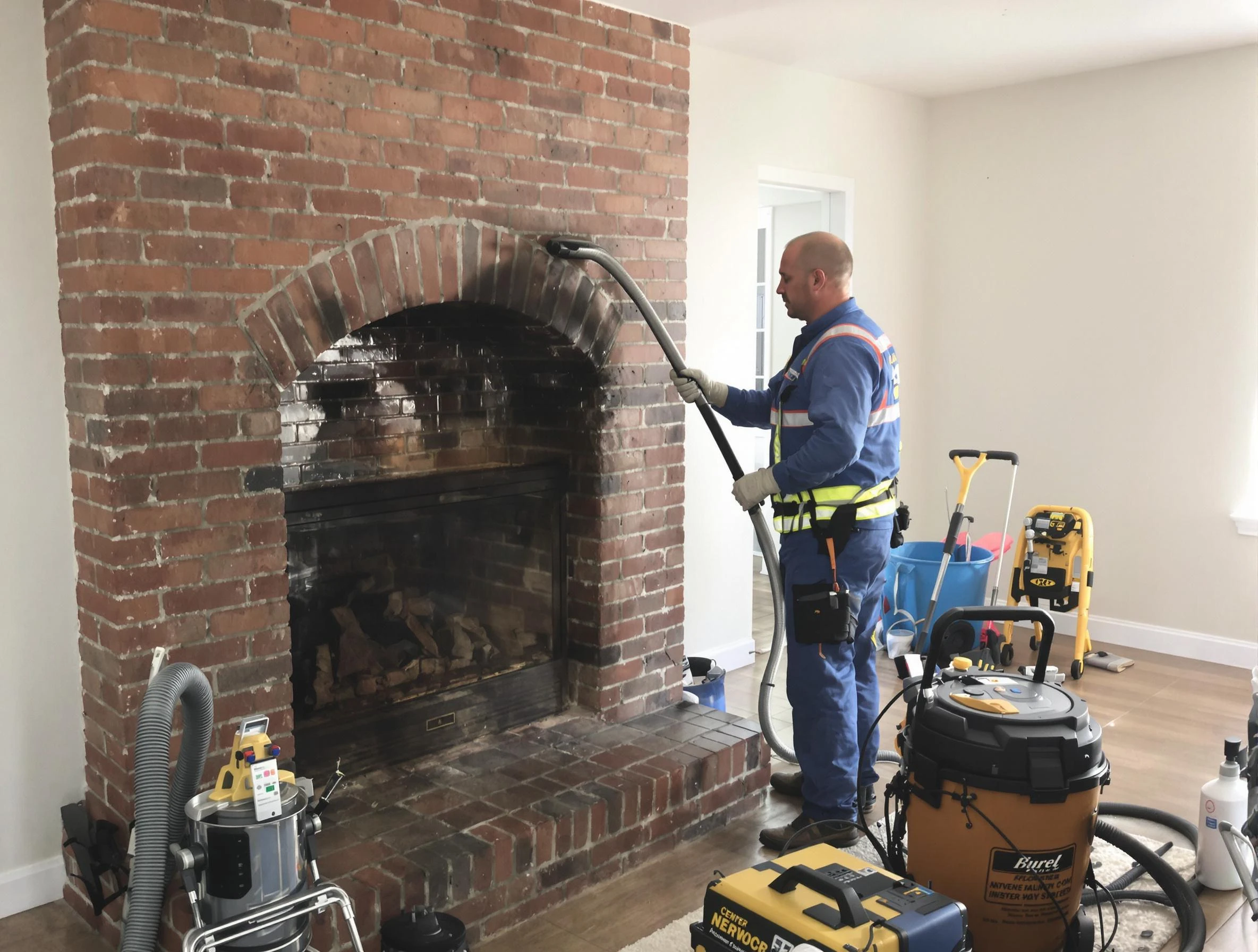 Holly Springs Chimney Sweep expert performing detailed chimney sweep in Holly Springs, GA