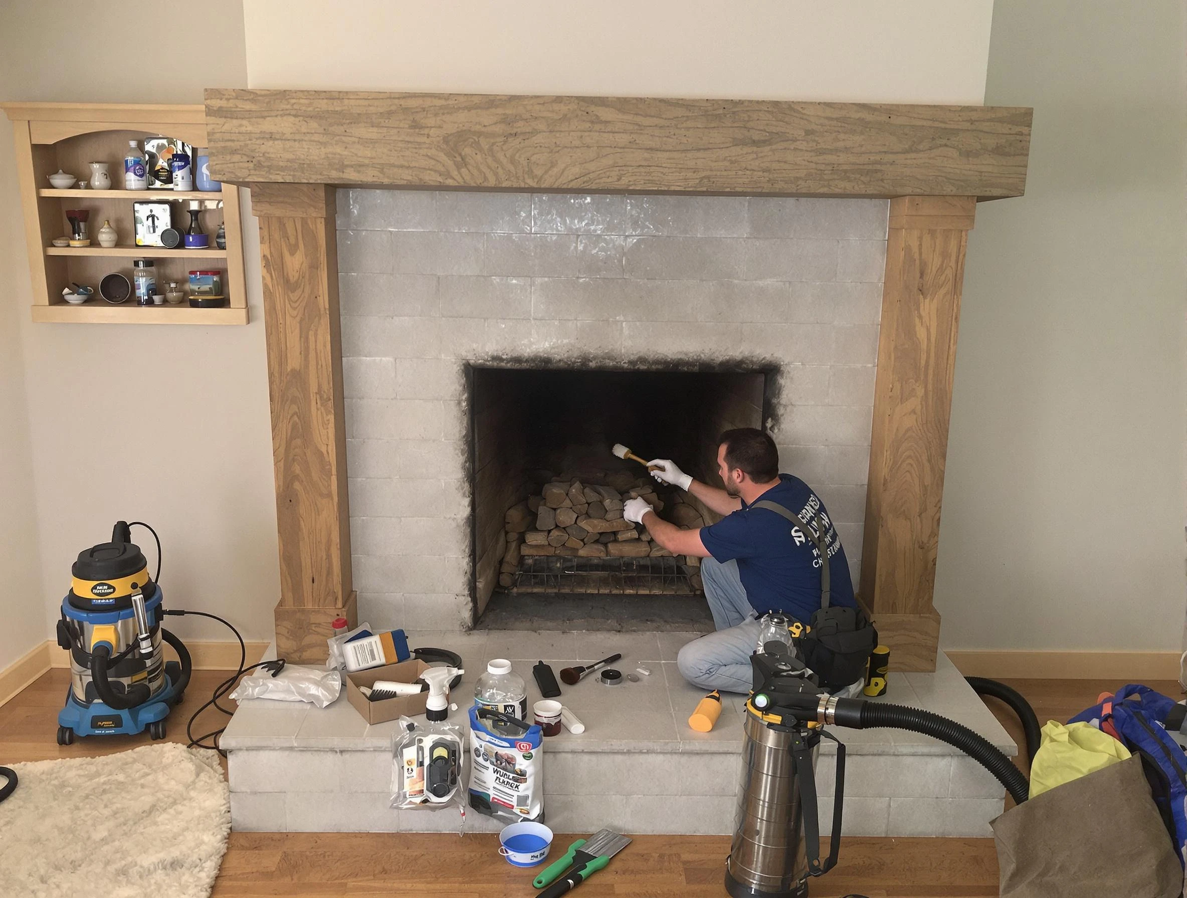 Detailed creosote removal process by Holly Springs Chimney Sweep in Holly Springs, GA